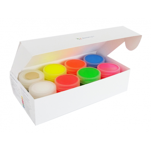 Набір люмінесцентних фарб для малювання AcmeLight 8 шт - интернет-магазин tricolor.com.ua