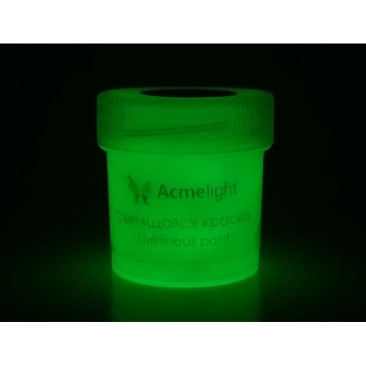 Фарба люмінесцентна AcmeLight для малювання класик світіння зелене 25 мл - изображение 2 - интернет-магазин tricolor.com.ua