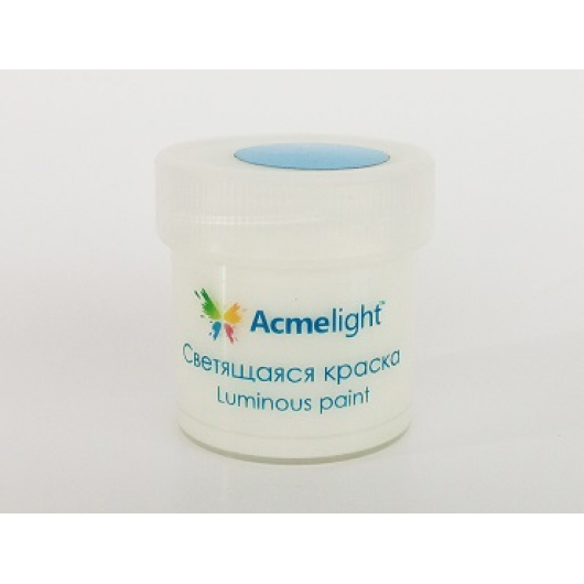Краска люминесцентная AcmeLight для рисования классик свечение голубое 20 мл - интернет-магазин tricolor.com.ua