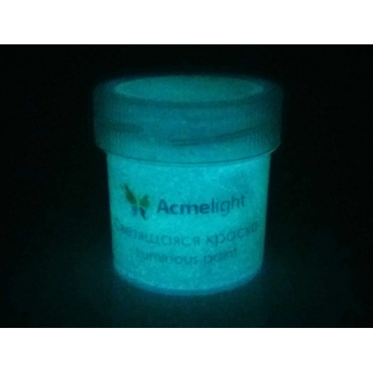 Фарба люмінесцентна AcmeLight для малювання синя 25 мл - изображение 2 - интернет-магазин tricolor.com.ua