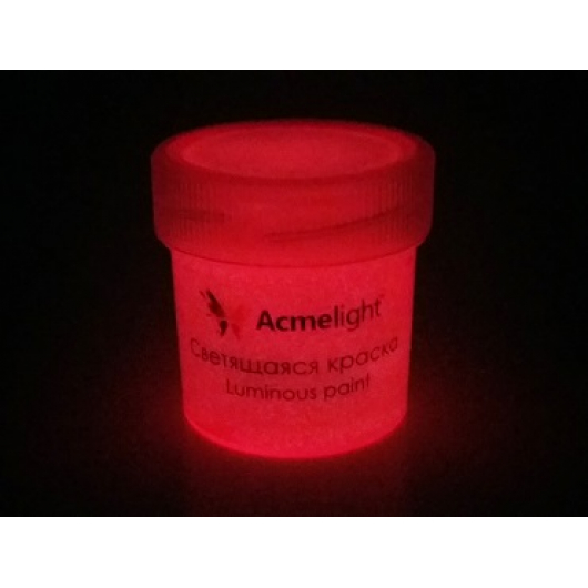 Фарба люмінесцентна AcmeLight для малювання рожева 25 мл - изображение 2 - интернет-магазин tricolor.com.ua