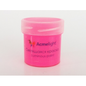 Краска люминесцентная AcmeLight для рисования розовая 20 мл - интернет-магазин tricolor.com.ua