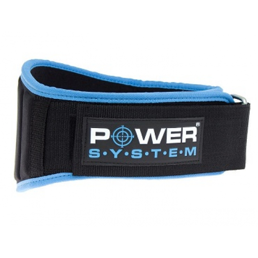 Пояс для тяжелой атлетики Power System PS-3210 голубой M - изображение 2 - интернет-магазин tricolor.com.ua