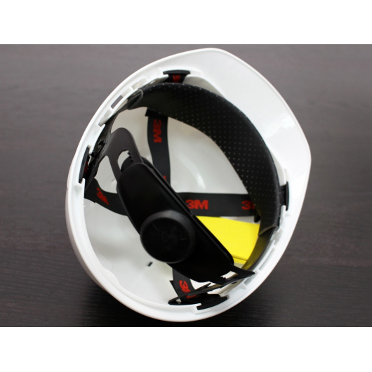 Каска защитная 3М H-700C-VI штифтовая застежка, Белая - изображение 3 - интернет-магазин tricolor.com.ua