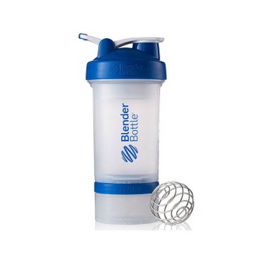 Шейкер спортивный Blender Bottle Prostak прозрачный синий - интернет-магазин tricolor.com.ua