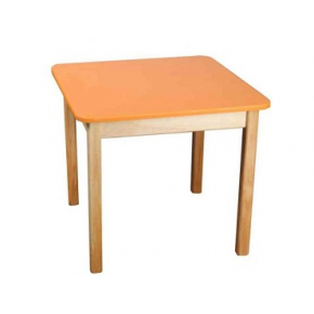 Стол деревянный цветной оранжевый