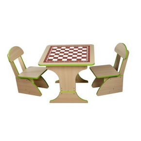 Игровой столик Шахматы растущий+2 стульчика