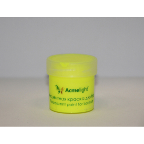 Аквагрим флуоресцентный AcmeLight для тела желтый 20 мл - интернет-магазин tricolor.com.ua