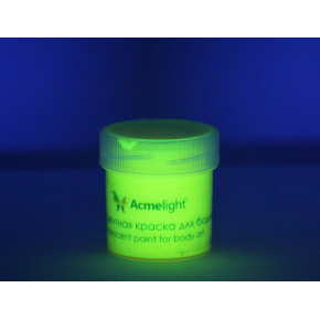 Аквагрим флуоресцентний AcmeLight для тіла жовтий 20 мл - изображение 2 - интернет-магазин tricolor.com.ua