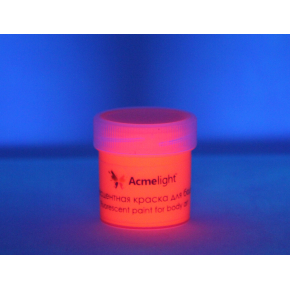 Аквагрим флуоресцентний AcmeLight для тіла помаранчевий 25 мл - изображение 2 - интернет-магазин tricolor.com.ua
