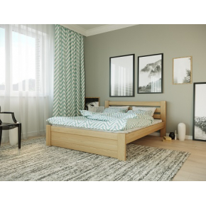 Кровать Жасмин 90х190 бук, цвет натуральное дерево - интернет-магазин tricolor.com.ua