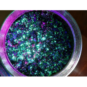 Пигмент Хамелеон-хлопья Tricolor 1107 Фиолетовый-синий-зеленый