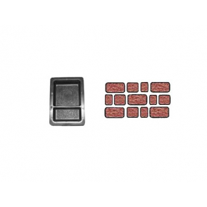 Форма для тротуарної плитки «Брук шагрень подвійний» 2x12 + 12x6x4.5