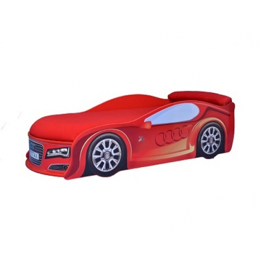 Кровать машина Audi красная 70х150 ДСП с подъемным механизмом