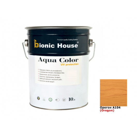Акриловая лазурь Aqua color – UV protect Bionic House (орегон) - интернет-магазин tricolor.com.ua