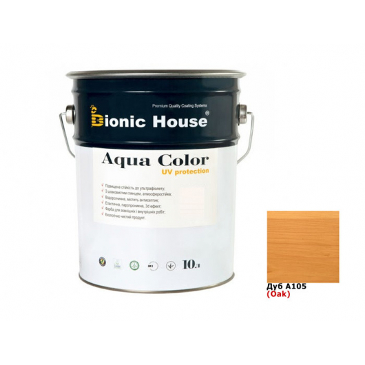 Акриловая лазурь Aqua color – UV protect Bionic House (дуб) - интернет-магазин tricolor.com.ua