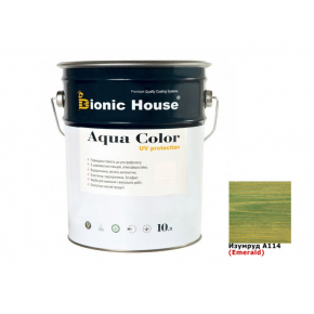 Акриловая лазурь Aqua color – UV protect Bionic House (изумруд)
