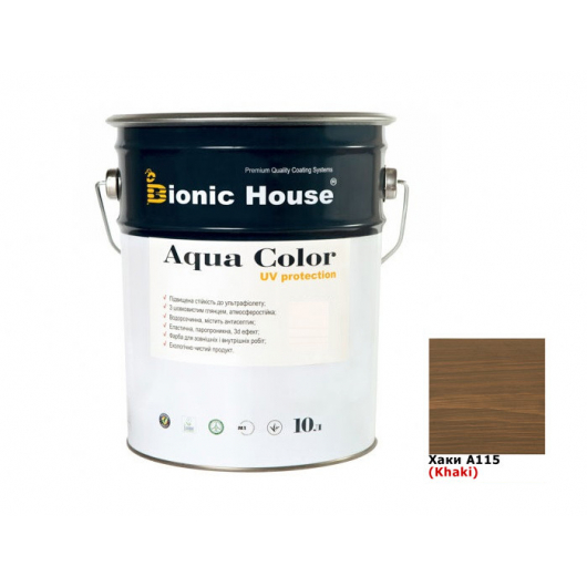 Акриловая лазурь Aqua color – UV protect Bionic House (хаки) - интернет-магазин tricolor.com.ua