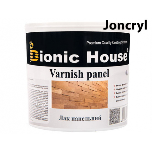 Лак панельний професійний Joncryl Bionic House напівматовий прозорий