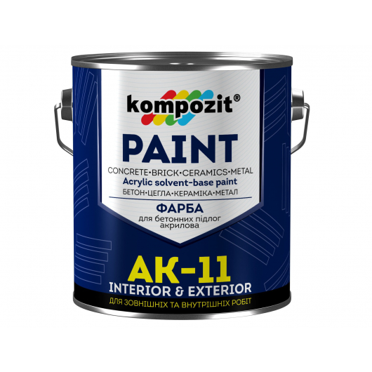 Краска для бетонных полов Kompozit АК-11 серая