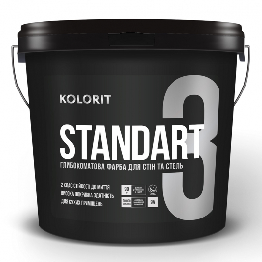 Краска для сухих помещений Kolorit Standart 3 прозрачная
