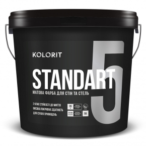 Краска стойкая к мытью Kolorit Standart 5 (база А белая)