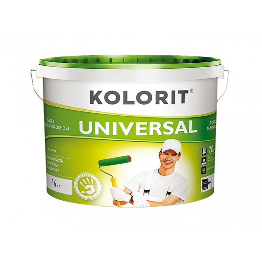 Фарба для внутрішніх і зовнішніх робіт Kolorit Universal eco - интернет-магазин tricolor.com.ua