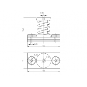 Виброизолятор Віброфікс Спрінг з демпфером і еластомером Vibrofix Spring 1 SR DSD-1 - изображение 2 - интернет-магазин tricolor.com.ua