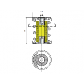 Виброизолятор пружинный Изотоп стальной с демпфером Isotop DSD 1-KTL - изображение 2 - интернет-магазин tricolor.com.ua