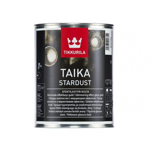 Лазурь для декоративных эффектов Тайка Стардаст Tikkurila Taika Stardust золотая