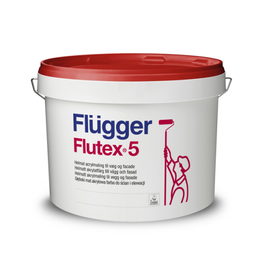 Латексная краска для интерьера и фасадов Flugger Flutex 5 (Base 5) желтая