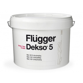 Латексная краска износостойкая Flugger Dekso 5 Vit