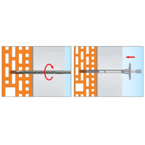 Дюбель для теплоизоляции со стальным гвоздем, коротким распором и термоголовкой Wkret-met LMX10140 - изображение 2 - интернет-магазин tricolor.com.ua