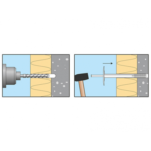 Дюбель для теплоізоляції з металевим цвяхом Amex LI-М/TN 10x140 - изображение 4 - интернет-магазин tricolor.com.ua