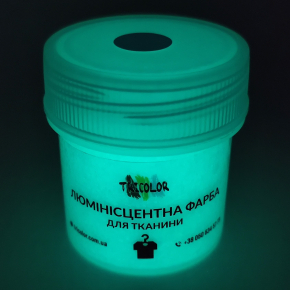 Краска люминесцентная Tricolor для ткани белая (голубое свечение) 25 г. - изображение 5 - интернет-магазин tricolor.com.ua