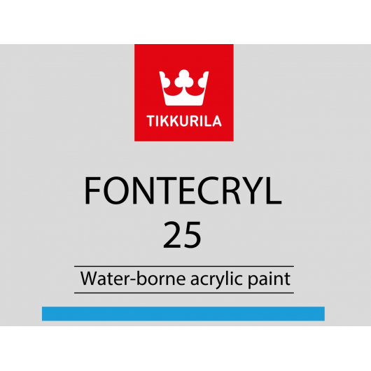 Фарба акрилова по металу Фонтекріл 25 Tikkurila Fontecryl 25 FCL - изображение 2 - интернет-магазин tricolor.com.ua