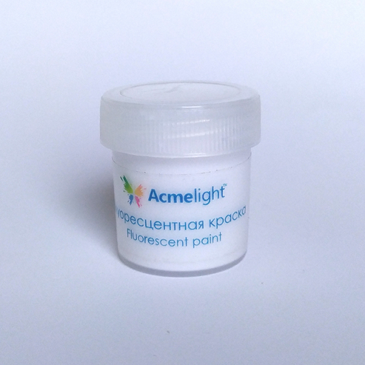 Фарба флуоресцентна AcmeLight для творчості біла 25 мл - изображение 4 - интернет-магазин tricolor.com.ua