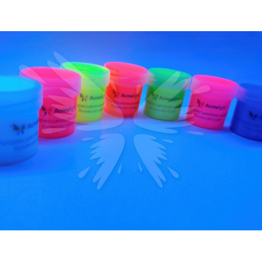 Фарба флуоресцентна AcmeLight для творчості біла 25 мл - изображение 3 - интернет-магазин tricolor.com.ua