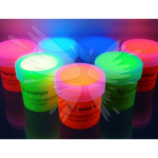 Краска флуоресцентная AcmeLight для творчества оранжевая 20 мл - изображение 2 - интернет-магазин tricolor.com.ua