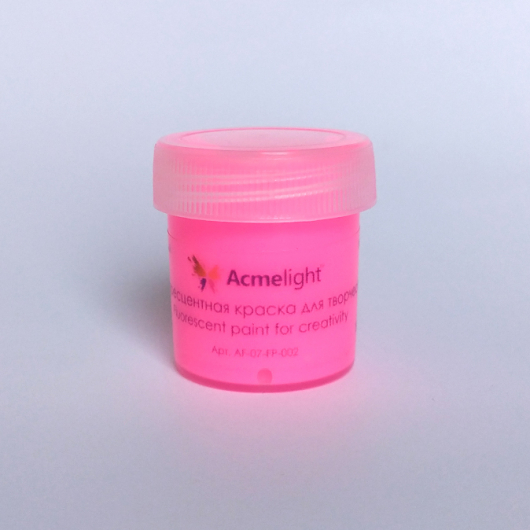 Краска флуоресцентная AcmeLight для творчества розовая 20 мл - изображение 4 - интернет-магазин tricolor.com.ua