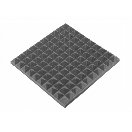 Акустична панель піраміда 50 мм 50х50 см Mini, чорний графіт