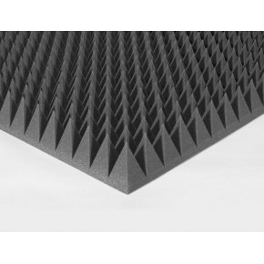 Акустична панель піраміда 90 мм 50х50 см Mini, чорний графіт