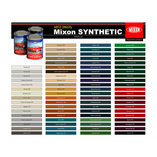 Автоемаль Mixon Synthetic Попіл 1265 - изображение 2 - интернет-магазин tricolor.com.ua