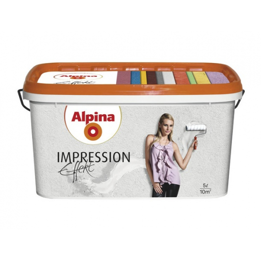 Фарба інтер'єрна дисперсійна Alpina Impression Effekt біла структурна - интернет-магазин tricolor.com.ua