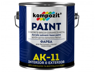 Краска для бетонных полов Kompozit AK-11 белая 1 кг АКЦИЯ! - Tricolor Краска для бетонных полов Kompozit AK-11 белая 1 кг АКЦИЯ!