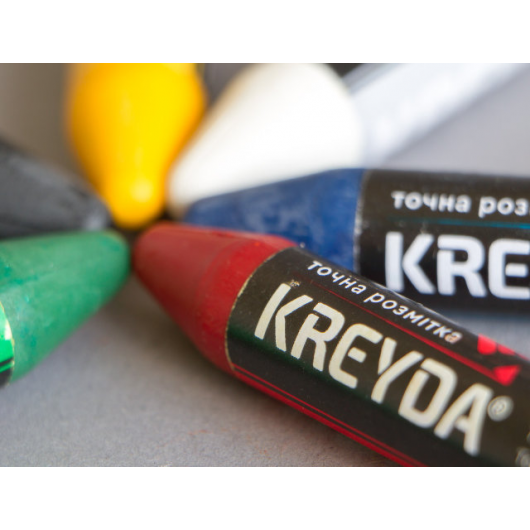 Набор мелков для маркировки на основе воска Kreyda универсальные 2 шт (белые) - изображение 2 - интернет-магазин tricolor.com.ua