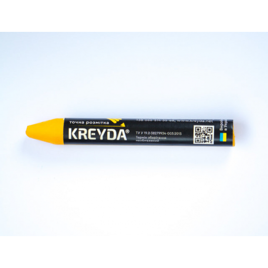 Набор мелков для маркировки на основе воска Kreyda универсальные 12 шт (желтые) - изображение 2 - интернет-магазин tricolor.com.ua