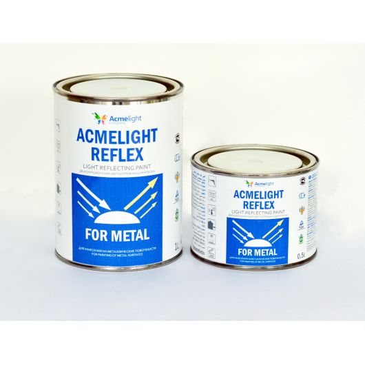 Двокомпонентна світловідбиваюча фарба для металевих поверхонь Acmelight Reflex Metal