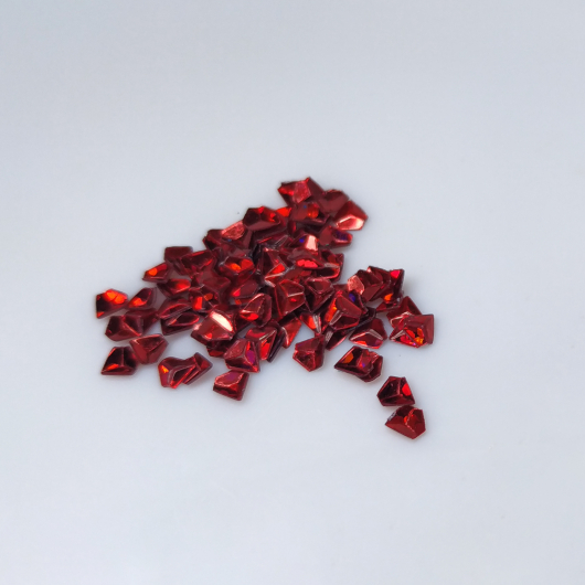 Глиттер объемный диамант 3D Tricolor красный - изображение 2 - интернет-магазин tricolor.com.ua