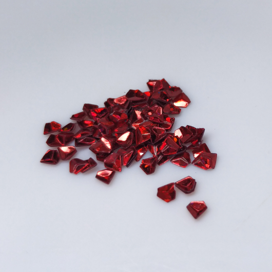 Глиттер объемный диамант 3D Tricolor красный - интернет-магазин tricolor.com.ua